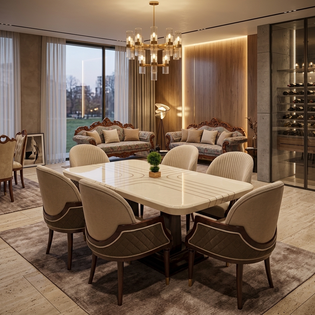 Marble Top Dining Table 3