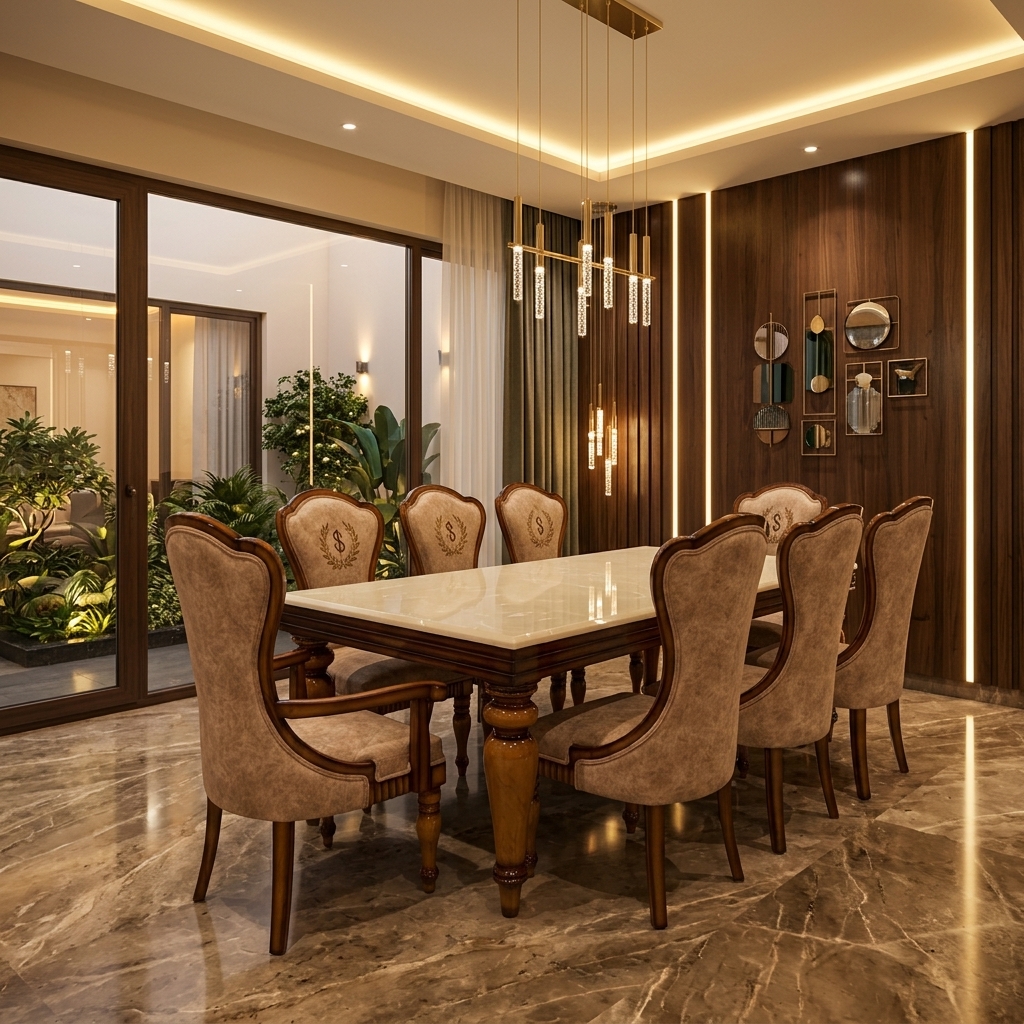 Marble Top Dining Table 9 view 1