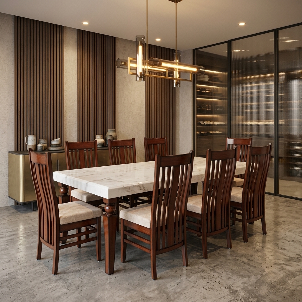 Marble Top Dining Table 10 view 1