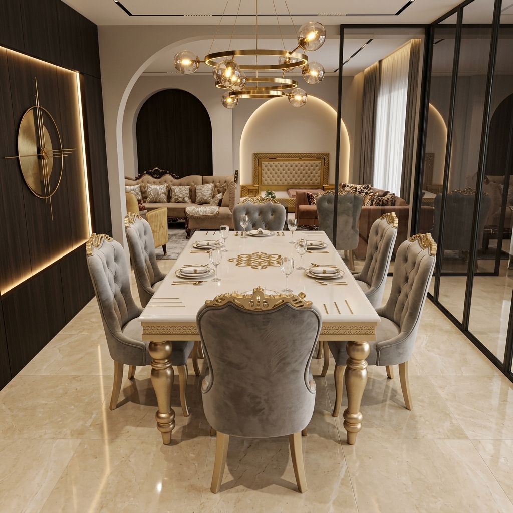 Marble Top Dining Table 11 view 1