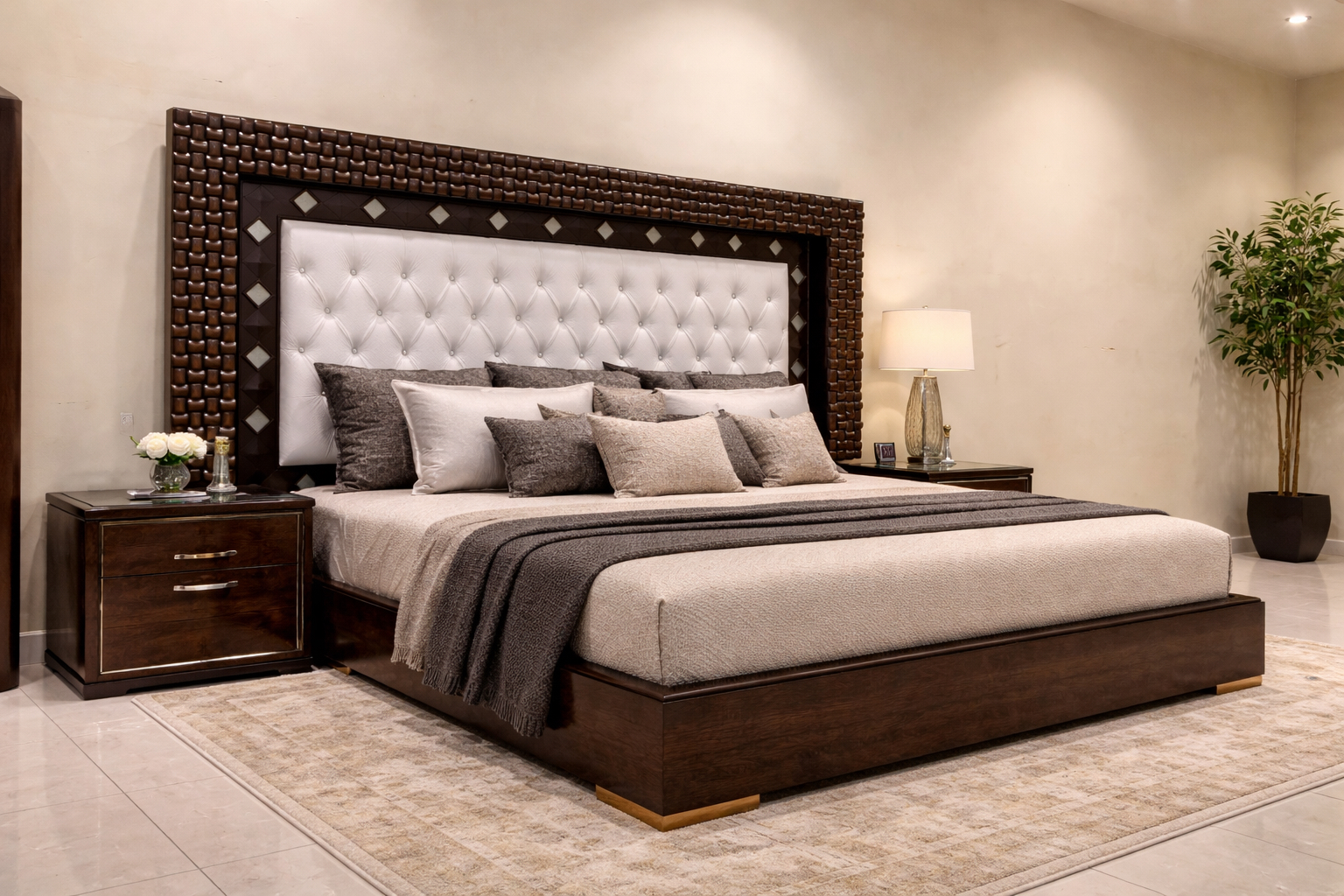 Sheesham Maharaja Double Bed