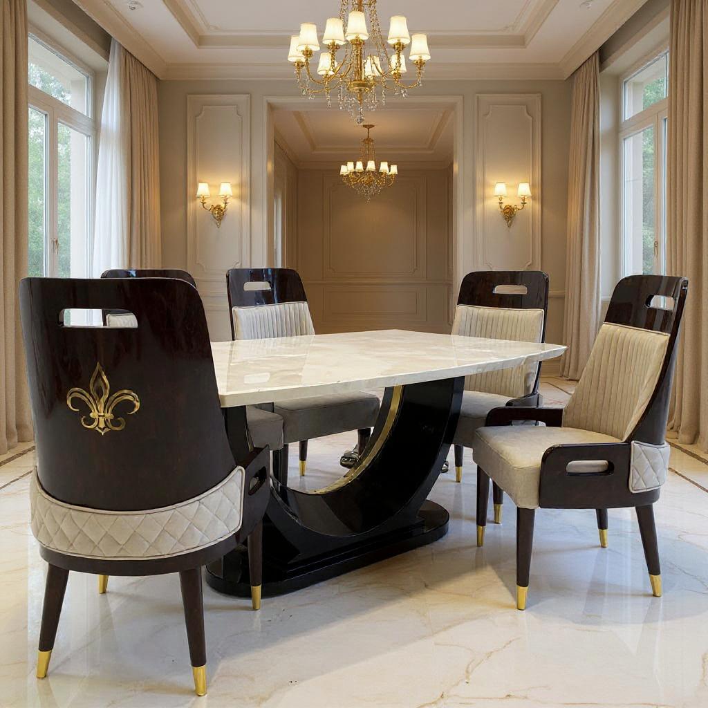 Marble Top Dining Table 14 view 1