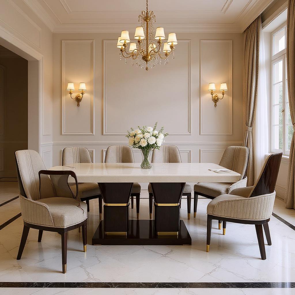 Marble Top Dining Table 13 view 1