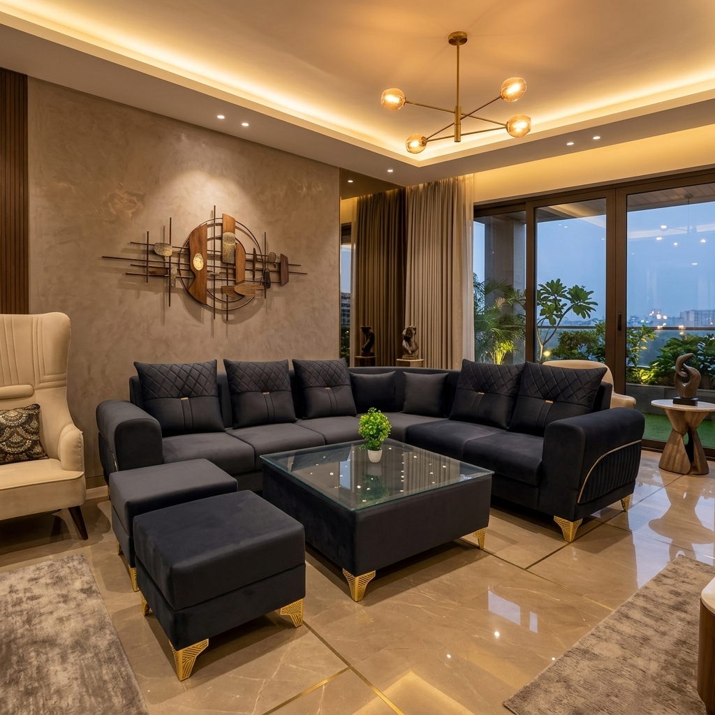 L Shape Sofa 3 view 1